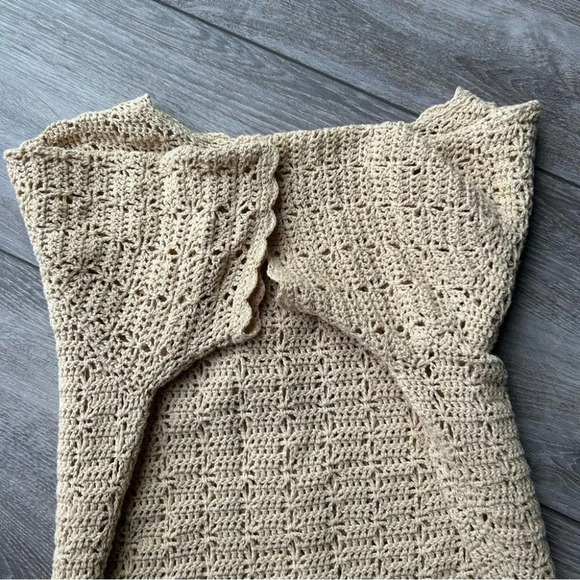 Vintage Laura Petites Crochet Knit Short Sleeve Cardigan Made  in Korea - Picture 11 of 11